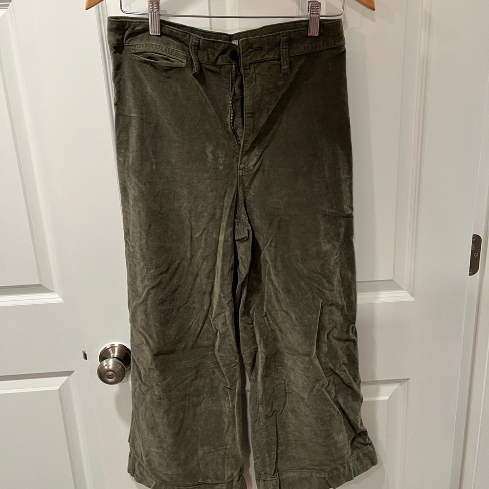 Madewell velvet Olive Green Corduroy Pants